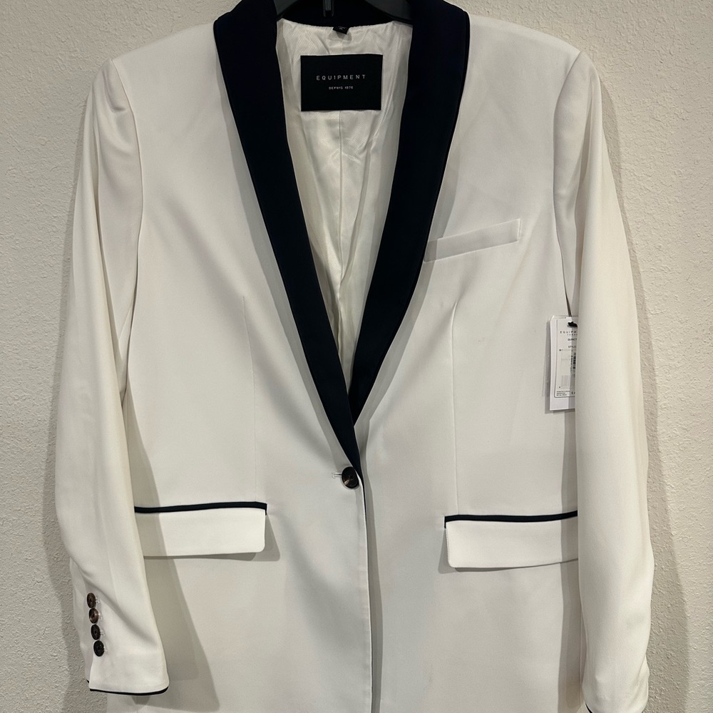 Equipment Black and White Blazer